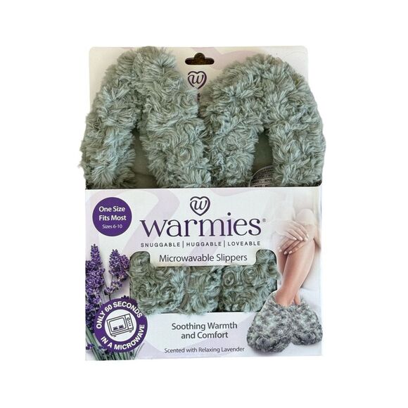 Intel “Warmies” Lavender Scented Microwavable Slippers OSFM - Picture 2 of 6